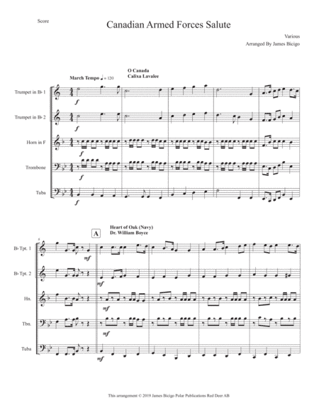 Canadian Armed Forces Salute (arr. James Bicigo)