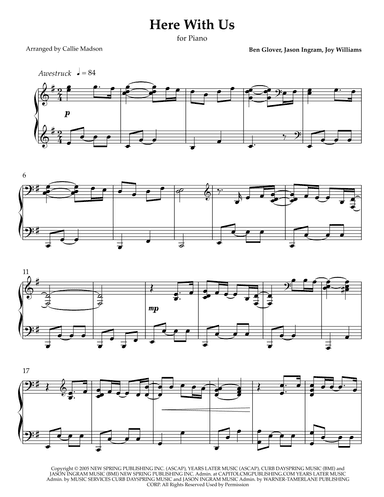 Here With Us (arr. Callie Madson)