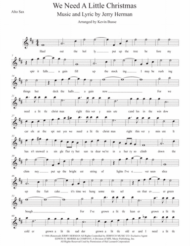 We Need A Little Christmas (arr. Kevin Busse)