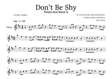 Don't Be Shy (arr. Musikeo)