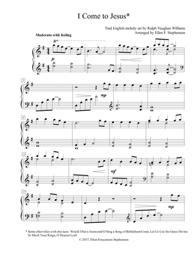 I Come to Jesus (arr. Ellen Foncannon Stephenson)