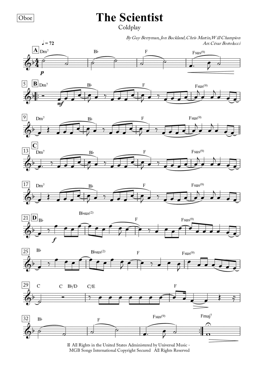 The Scientist (arr. ACT Bortolucci)