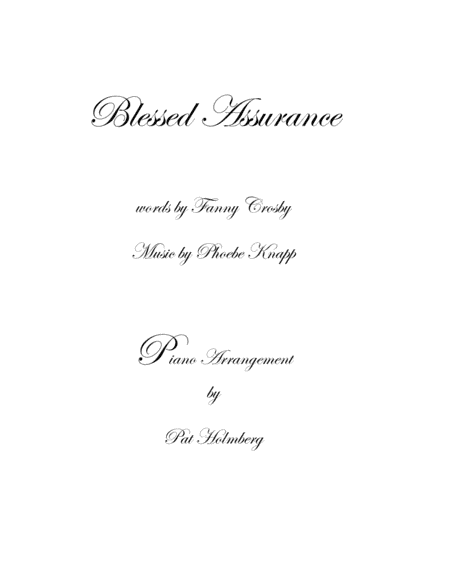Blessed Assurance (arr. Pat Holmberg)