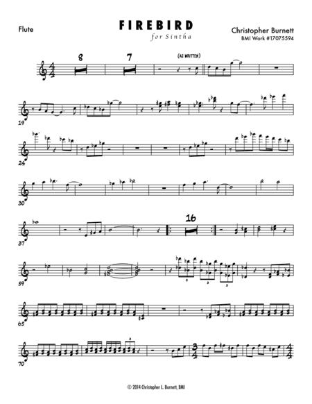 Firebird, BMI Work #17075594 (Flute Parts)