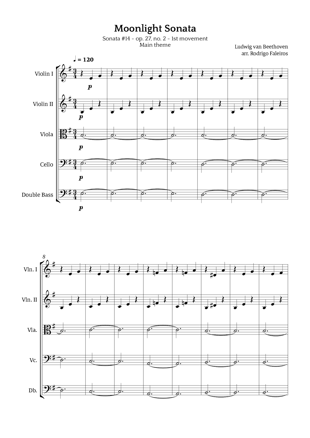 Moonlight Sonata (arr. Rodrigo Faleiros)