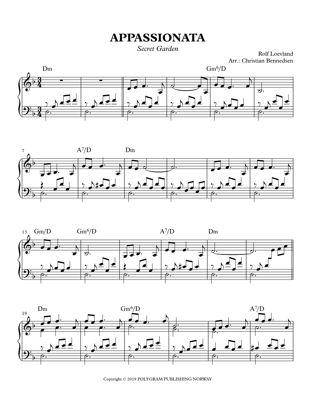 Appassionata (arr. Christian Bennedsen)