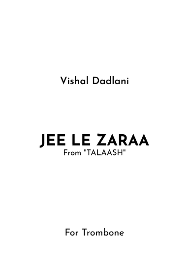 Jee Le Zaraa (arr. Jireh J.)