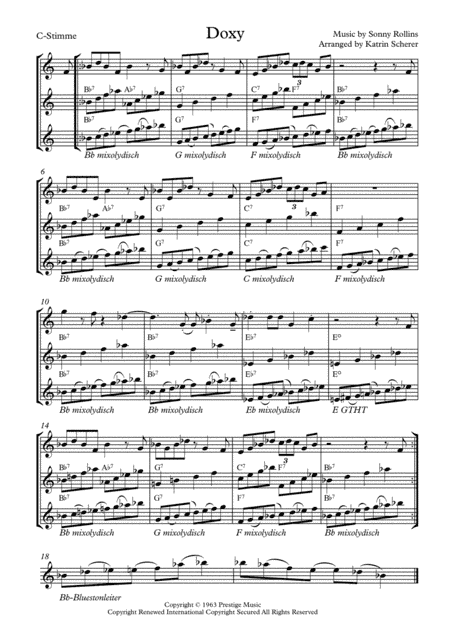 Doxy (arr. Katrin Scherer)