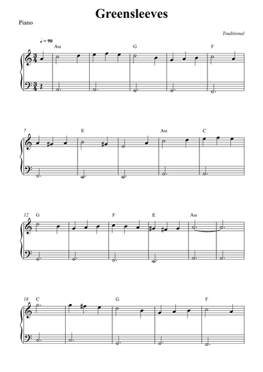 Greensleeves (arr. Wesley S. SIlva)