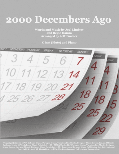 2000 Decembers Ago (arr. Jeff Tincher)