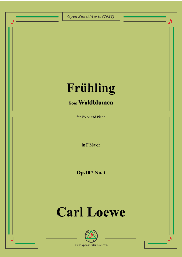Loewe-Frühling,Op.107 No.3,in F Major (arr. OSM Press)