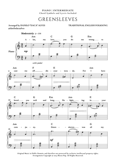 Greensleeves (arr. Danilo "Daca" Alves)