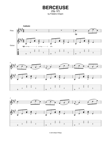 Berceuse in D-flat Major (Op. 57) (arr. Mark Phillips)
