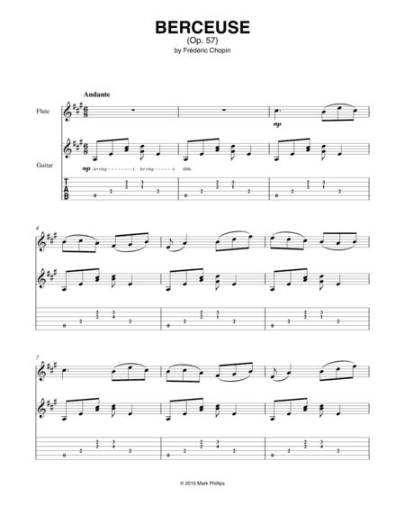Berceuse in D-flat Major (Op. 57) (arr. Mark Phillips)