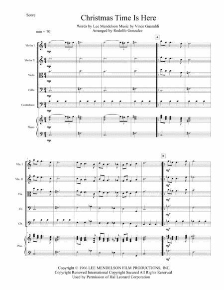 Christmas Time Is Here (arr. Rodolfo Gonzalez)