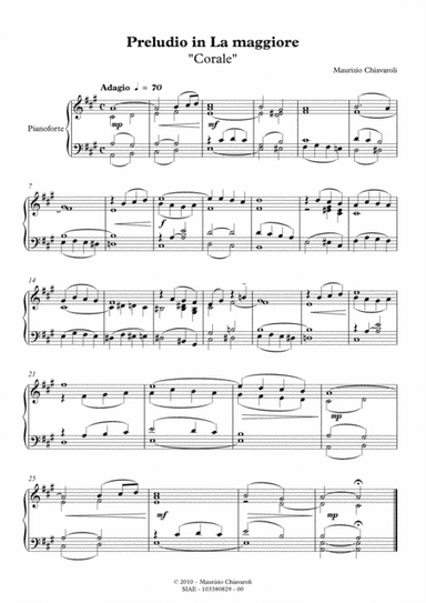 Preludio in La maggiore