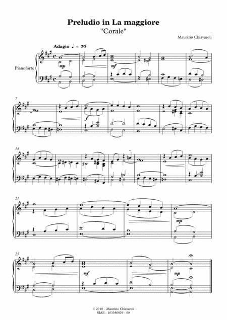 Preludio in La maggiore