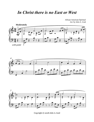 In Christ there is no East or West (arr. Julie A. Lind)