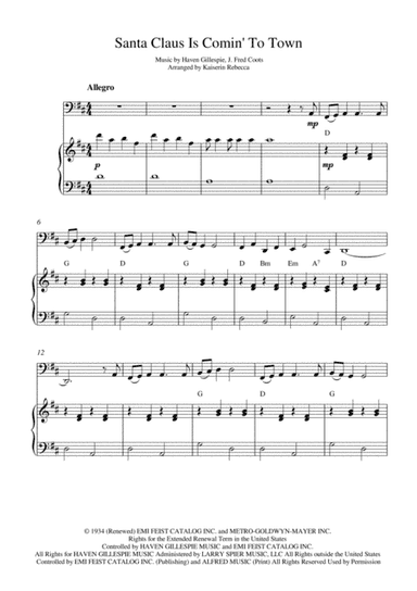 Santa Claus Is Comin' To Town (arr. Kaiserin Rebecca)