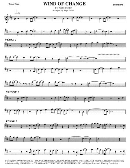 Wind Of Change (arr. Jorge Juárez)