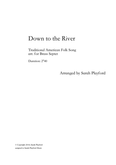 Down to the River (Brass Septet) (arr. Sarah Playford)