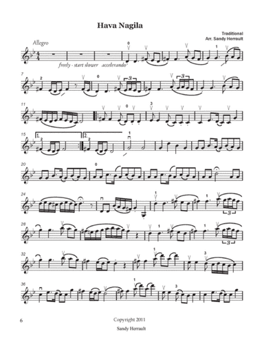 Hava Nagila, for Violin and Piano (arr. Sandy Herrault)
