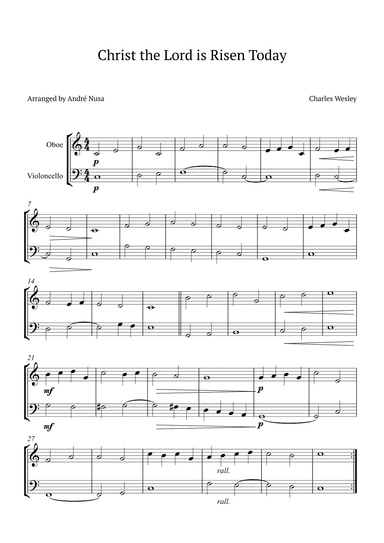 Christ the Lord is Risen Today (arr. André Nusa)