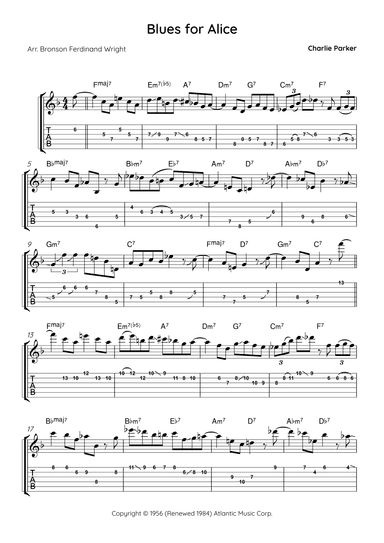 Blues For Alice (arr. Bronson Ferdinand Wright)
