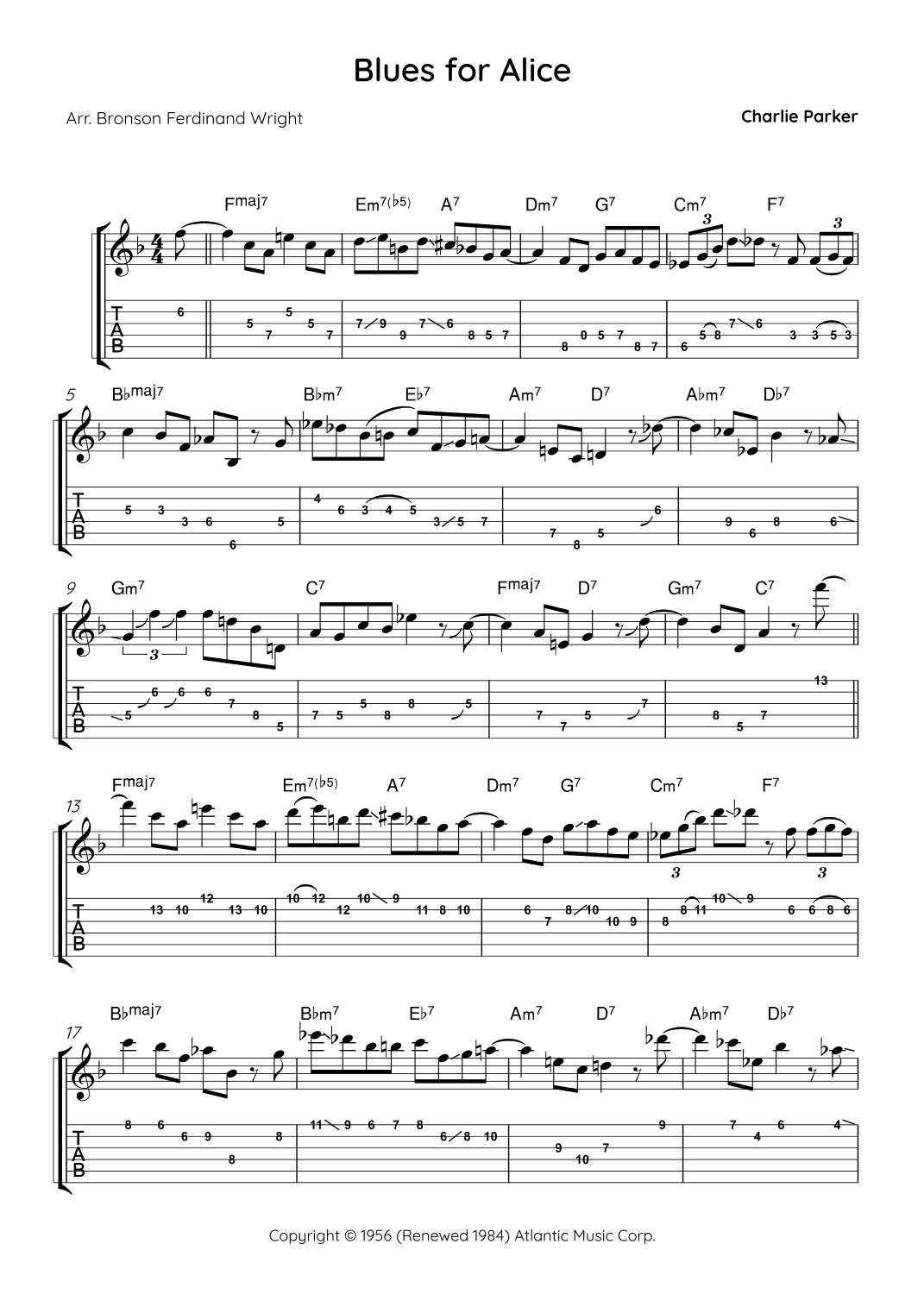 Blues For Alice (arr. Bronson Ferdinand Wright)