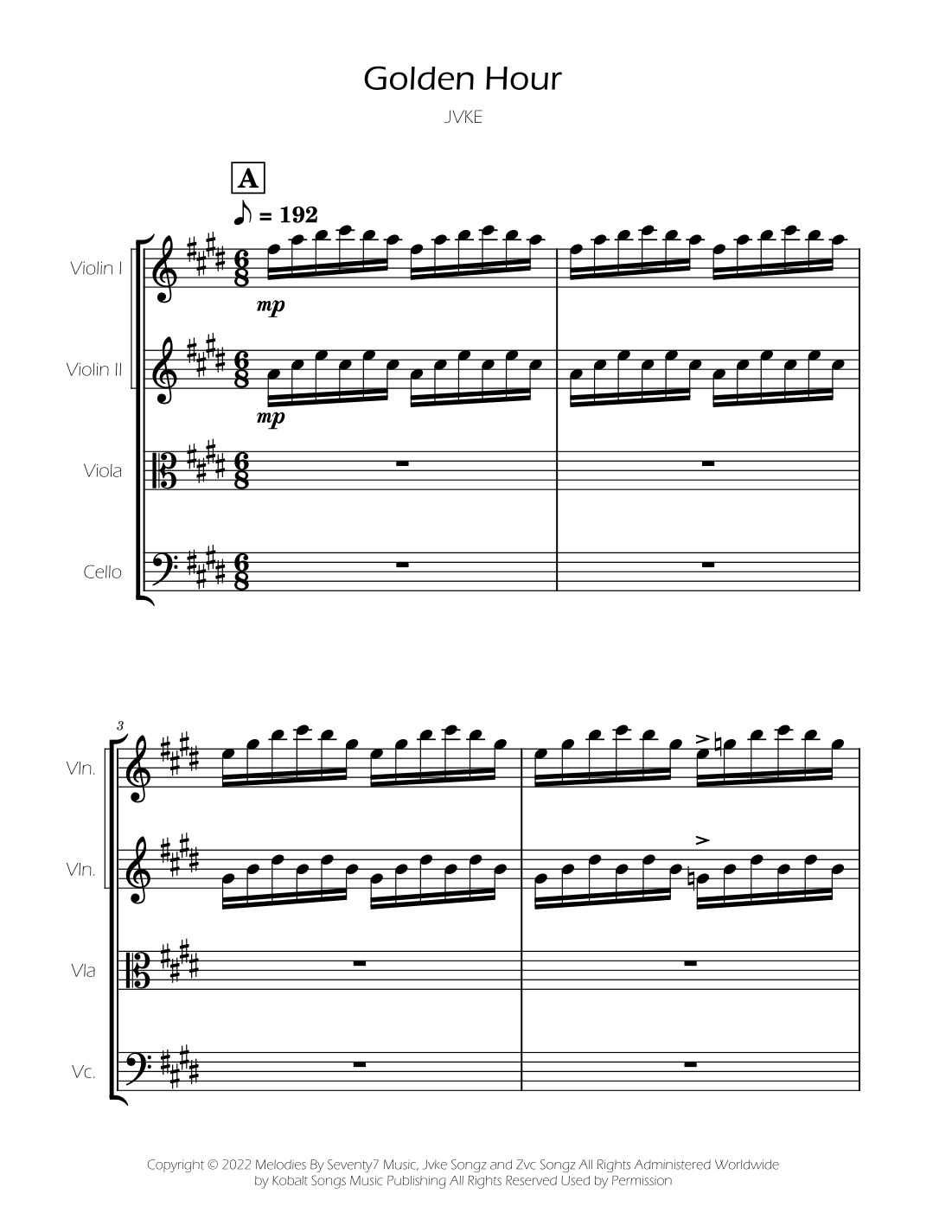 Golden Hour (arr. Ygor Nunes)