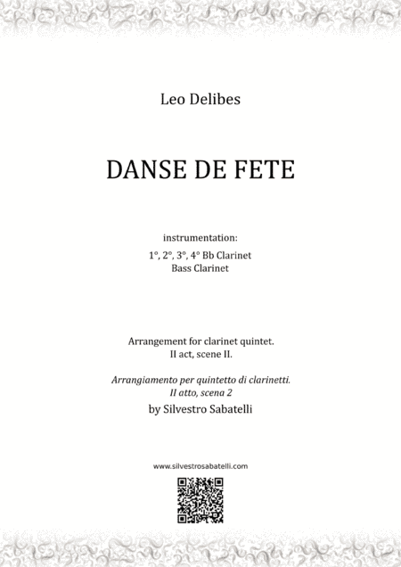 Coppelia - Danse de fete (arr. Silvestro Sabatelli)