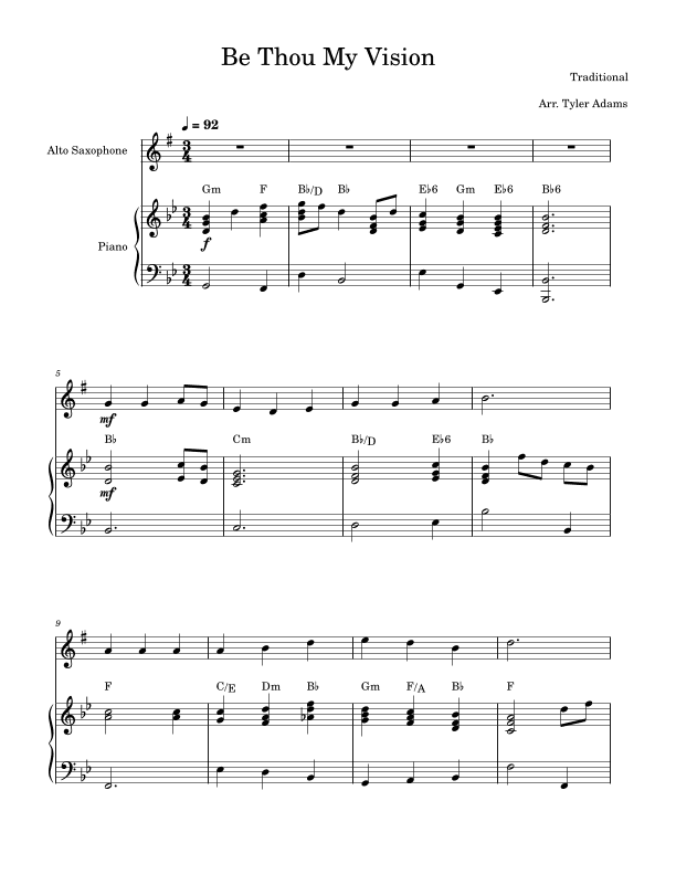 Be Thou My Vision (arr. Tyler Adams)