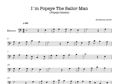 I'm Popeye The Sailor Man (arr. E.P)