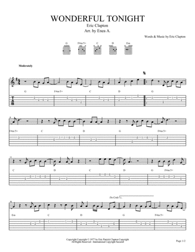 Wonderful Tonight (arr. Enea A.)