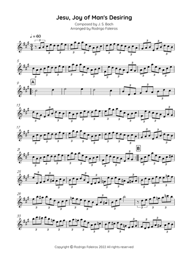 Jesu, Joy of Man's Desiring (arr. Rodrigo Faleiros)