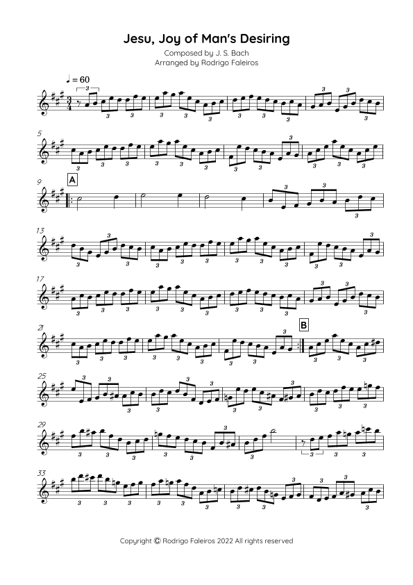 Jesu, Joy of Man's Desiring (arr. Rodrigo Faleiros)