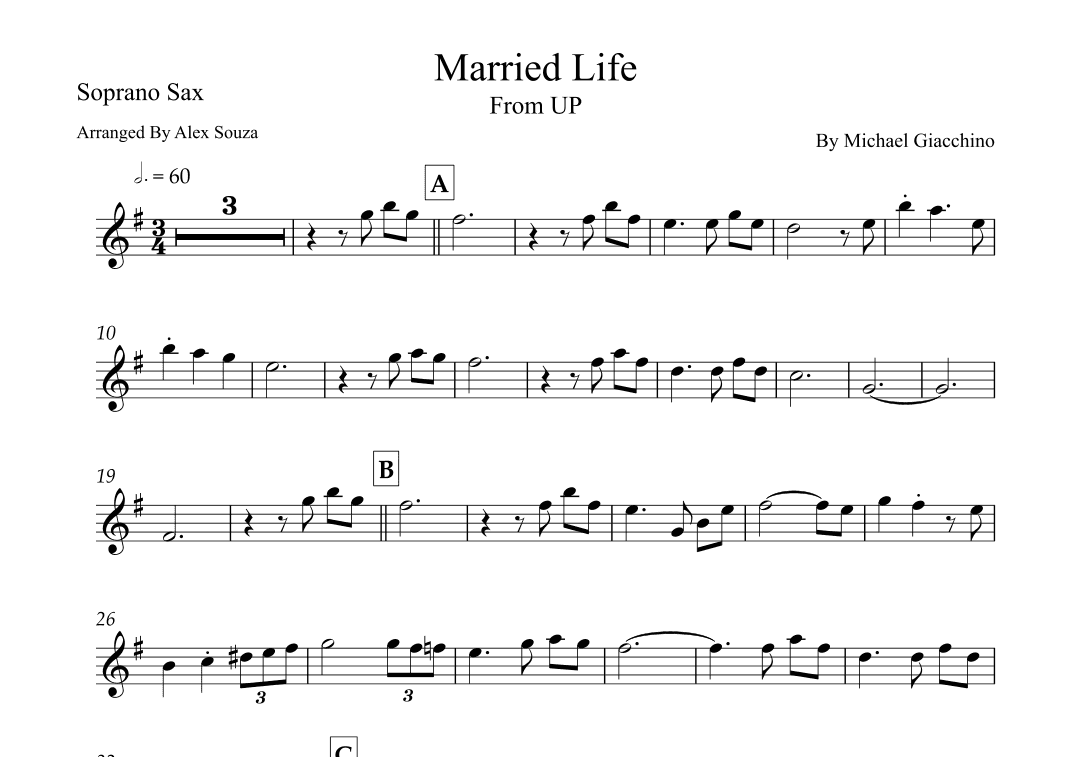 Married Life (arr. Alex Souza)