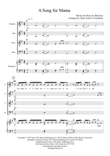 A Song For Mama (arr. Ryan Aimel J. Estandarte)