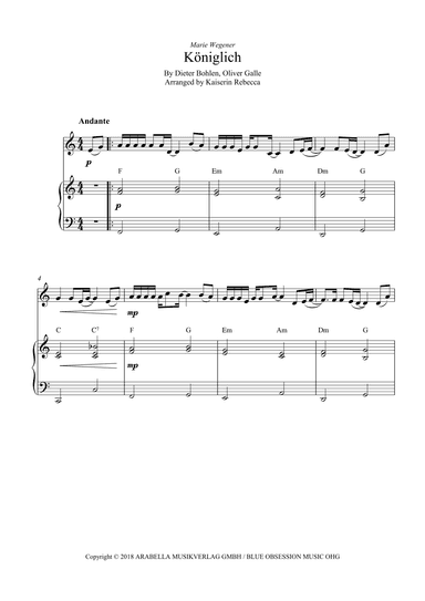 Koeniglich (arr. Kaiserin Rebecca)
