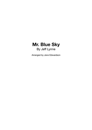 Mr. Blue Sky (arr. Jane Edwardson)