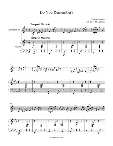 Do You Remember? (arr. Nick Lacanski)