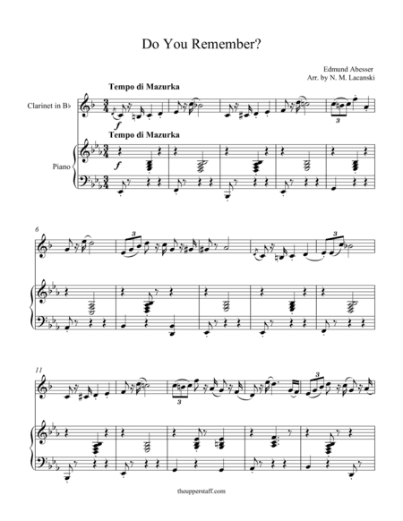 Do You Remember? (arr. Nick Lacanski)