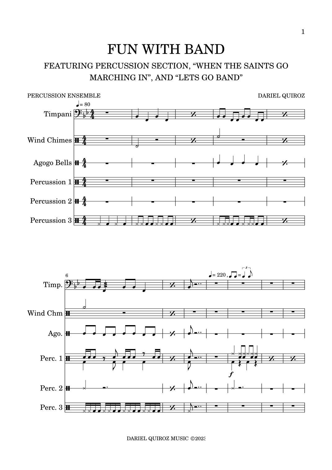 FUN WITH BAND: PERCUSSION ENSEMBLE