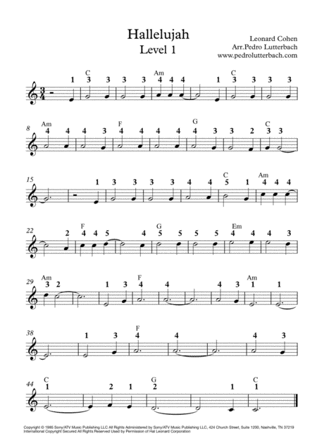 Hallelujah (arr. Pedro Lutterbach)