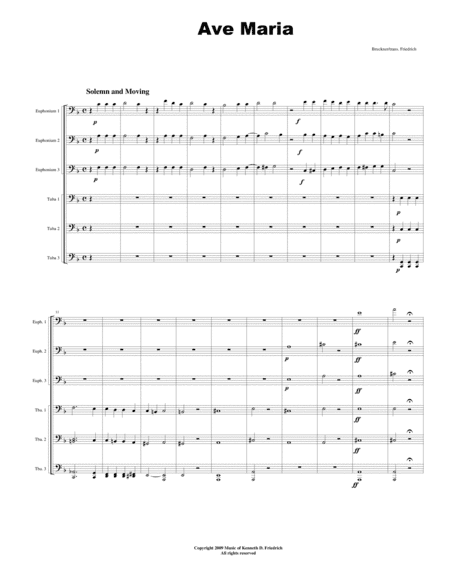 Bruckner - Ave Maria (arr. Kenneth D. Friedrich)