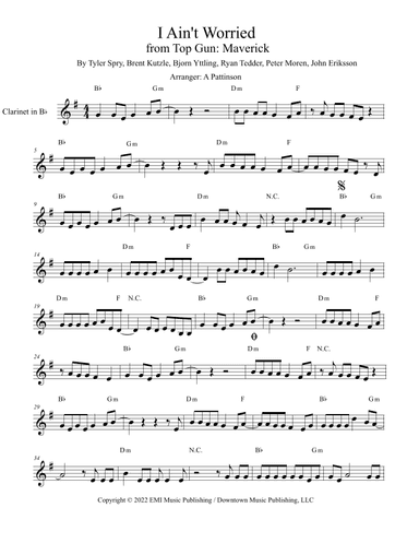 I Ain't Worried (arr. Andrew Pattinson)