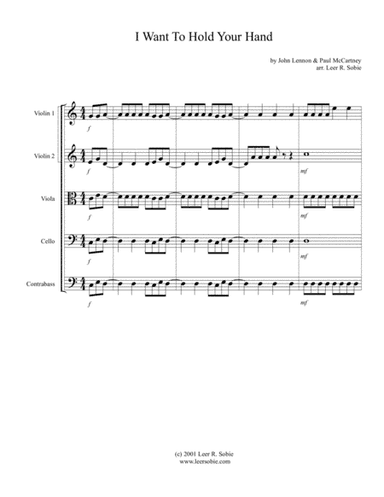 I Want To Hold Your Hand (arr. Leer Sobie)