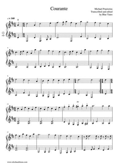 Courante (Michael Praetorius) (arr. Blue Yates)