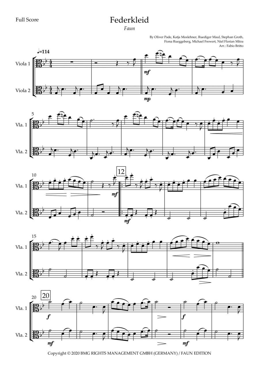 Federkleid (arr. Fabio Britto)