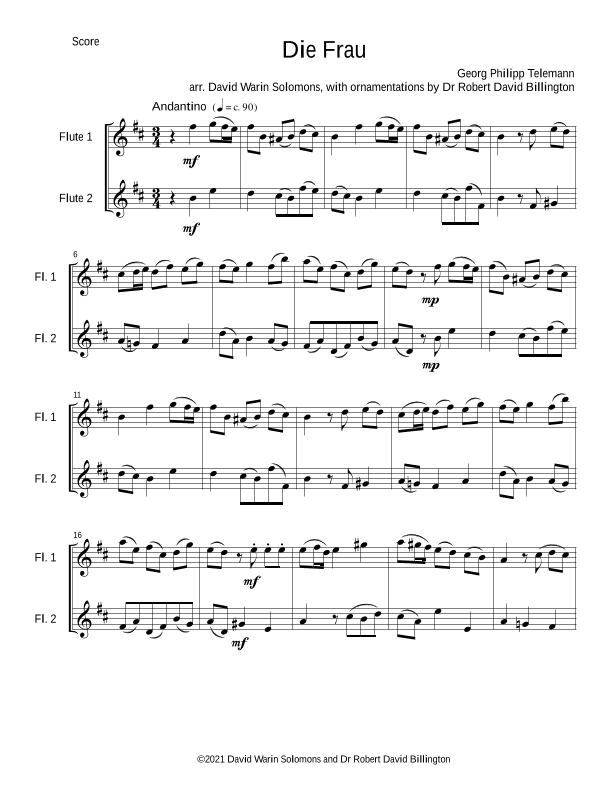 Die Frau (The woman) (arr. David Warin Solomons)